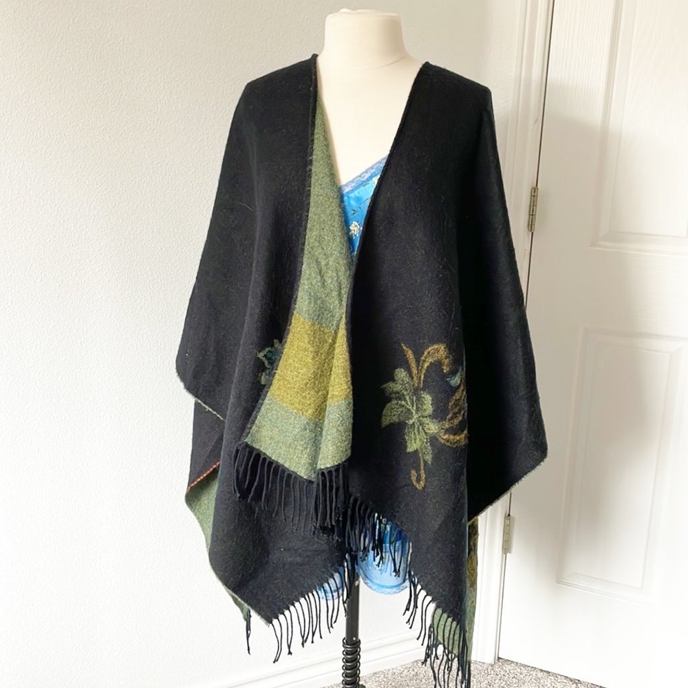 Reversible Embroidered Shawl